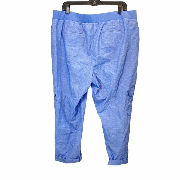 TALBOTS Blue Cargo Pants Women's size 14 Casual Feminine Outdoor - Picture 2 of 4